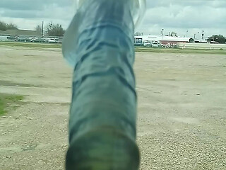 Driving down the highway stroking my cock