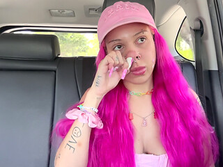 Blowing My Nose in the Car POV Digging for Gold Boogers