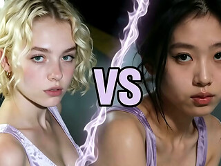 Two dirty girls in the abandoned subway - AI Interactive Video