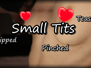 Small Tits Teased, Pinched and Whipped