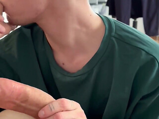 I Brought Home a Friend with a Big Cock and Seduced Him for a Cum in My Mouth