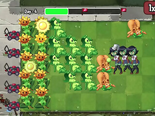These zombies are hungry for cocks - Plants vs Zombies Sexlawn ep1.