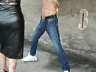 Kicking This Man's Balls Completely Tied up