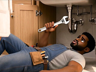 BBC Plumber Fucks Hot Client Full Video