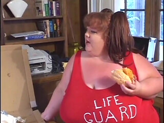 Very ugly XXX lifeguard milf fucking in the bedroom