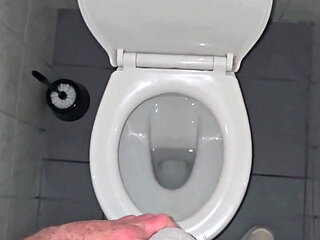 Phantomgentx - Hairy Muscular Hunk Moans Loud and Jerks in Public Toilet