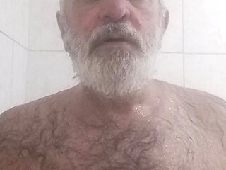HAIRY BRUTE TAKING A SHOWER