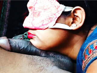 The Indian wife took out the water from her mouth. Indian Oral Sex.