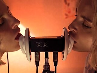 ASMR MACRO Double Ear Licking Close Up by Elsa