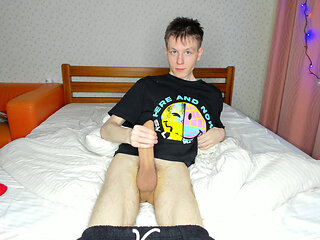 Fresh Stud Slaps Leaking Boner To Cum Finale