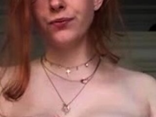 Great Big Boobs On Masturbating Redhead
