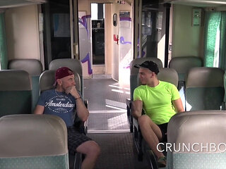 2471 Amazing Bareback Exhib Sex in Public Train