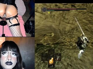 Sexy brunette toys her pussy and ass on cam