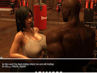 Tifa's Dark Heaven: Asian Chick with Huge Tits Stretching Herself with the Coach Behind Her Man's Back - Episode 13