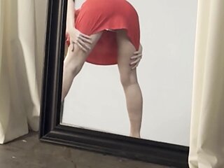 Showing off my perfect feet in a short dress