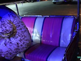Thailand Porno Fake Boobs Horny Pussy At Tuktuk Patrol