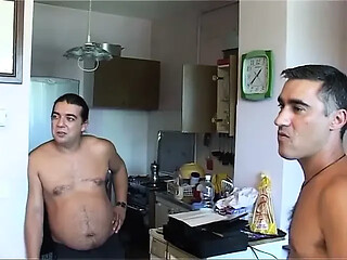 Unattractive amateur woman gives sloppy blowjobs to multiple cocks