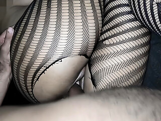 Hot bhabhi desi aunty milf stepmom wearing fishnet stocking fucked good