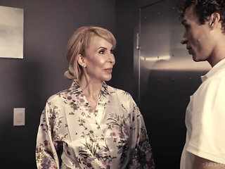 Adult Time - Widowed GILF Erica Lauren Spreads Her Legs & Makes Grocery Boy Her Personal Fuck Toy