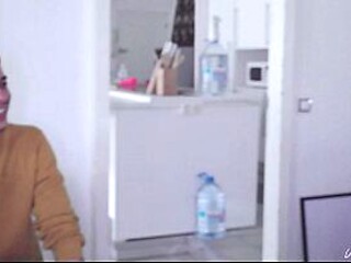 Lya Missy takes a huge cock in doggy style while giving a great blowjob.