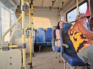 Eliane Furacaox and Lorrany Exotica Bare All Riding Marcio Baiano in Crowded Brazilian Bus Backse