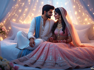 Indian newly married wife sharing