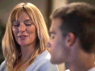 Hairy MILF Stepmom Takes Anal in Lingerie