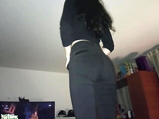 Laura'_s amateur being fucked in tight pants.