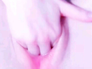 playin my virgin pink pussy solo masturbate