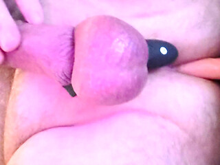 My Friend Is Sitting in a Chair and Playing with His Little Cock