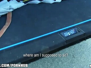 Amateur czech GF gives a blowjob and gets creampied in public