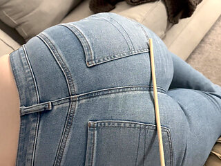 Caned in Jeans
