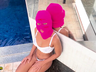 Petite Latina married woman Donna Aranha gets her first taste of the world