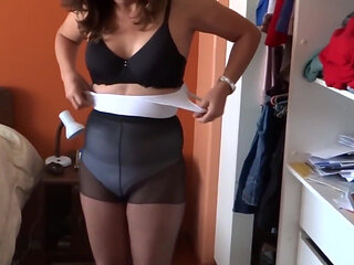 Stepson Records Me While I Dress and Show off in Lingerie, He Wants to Fuck Me