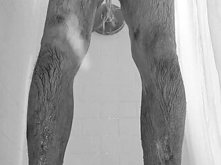 Stroking in the Morning Shower