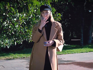 Outdoors Smoking with Beaty Russian Girl 2