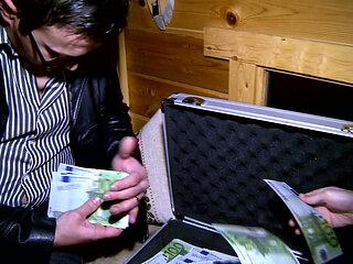 Blonde Bombshell Teases with Cock in Luxury Car