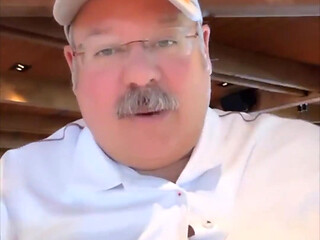 Big Belly Golfer Retired Handsome Older Man
