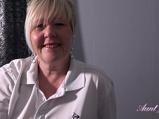 Auntjudys - Your Busty Mature Landlady Chantelle Blue Catches You with Her Panties (pov)