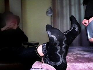 Close up foot fetish on cam