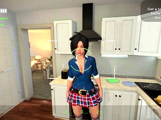 Anime fuck, neighbors wife, home