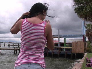 Bella Bares Her Huge Tits and More Around Tampa