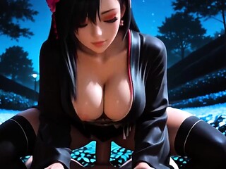 Tifa Lockhart shows huge boobs getting pounded with passion