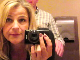 Public Cheating Wife Gets Naughty Blowjob in Hotel - Amateur Couple Fucking