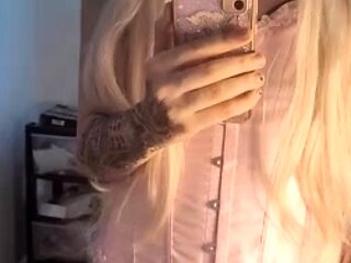 Miss Jezebel Standing Masturbation In Corset