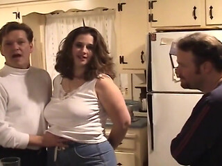Mature Blondes and Brunettes in Wild Group Kitchen Orgy