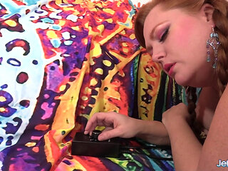 Big Redheaded Gal Julie Ann More Plugs Both Holes