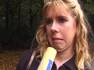 Cute Teen From Germany Masturbats on Outdoor Casting