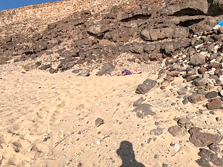 Towel Secret - I Helped Him Cum Under the Beach Towel