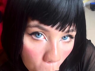 Huge Japan blowjob and handjob POV orgy with a cumshot